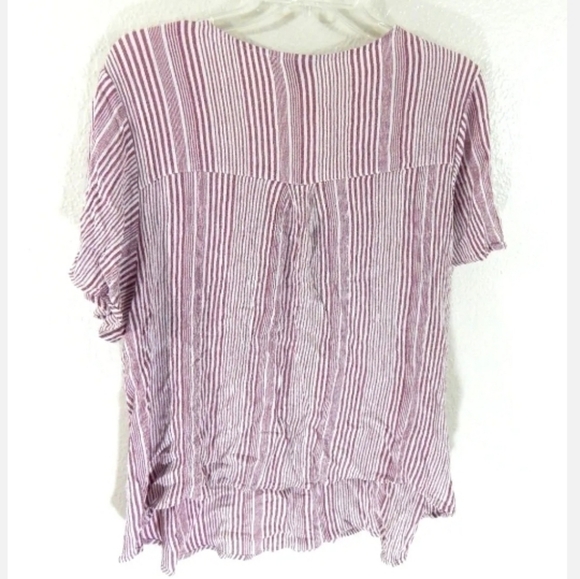 Torrid Striped Rayon Crepe Shirt - Picture 4 of 4